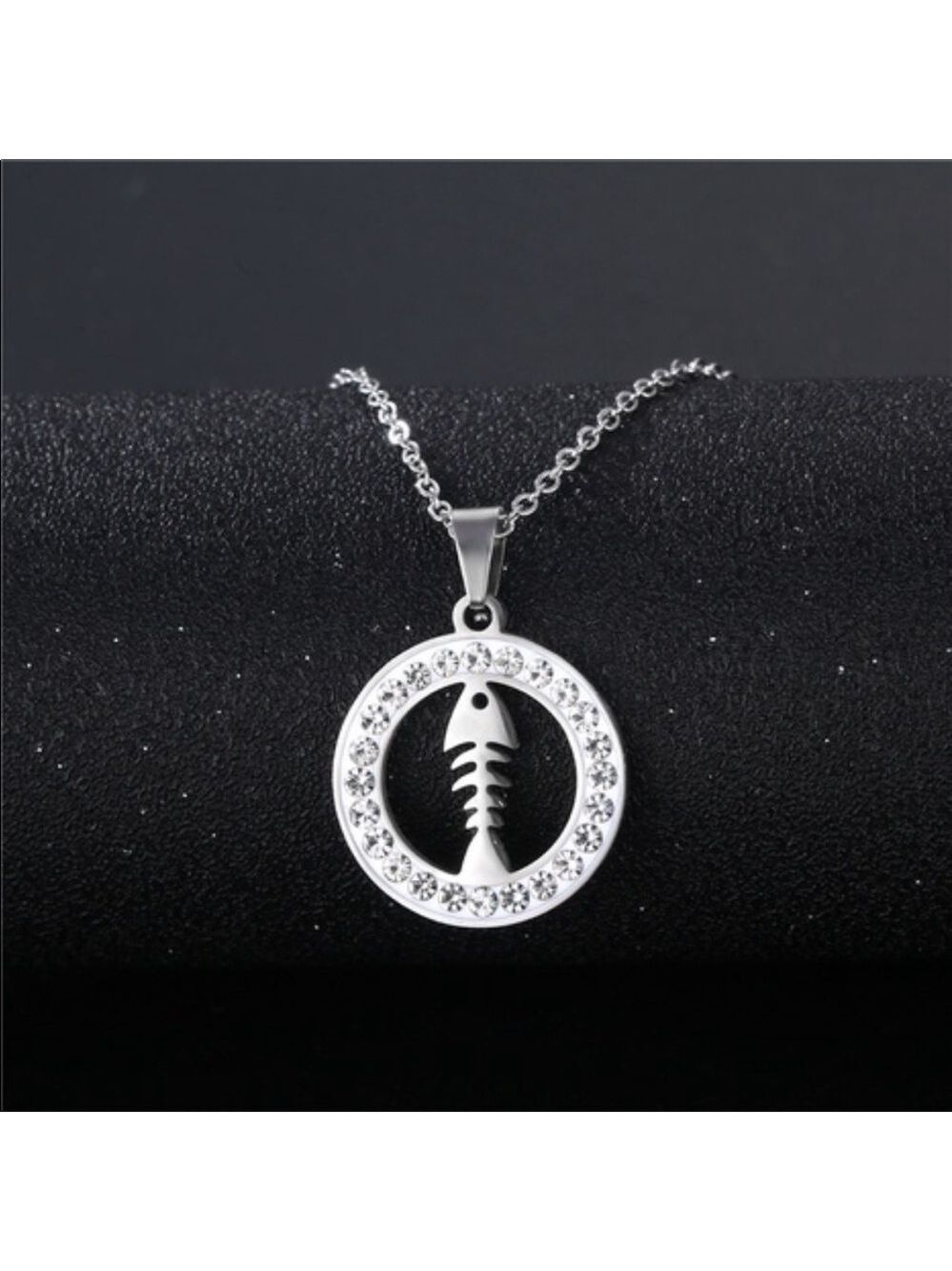 Fisher of Men fishbone titanium stainless steel boutique pendant necklace